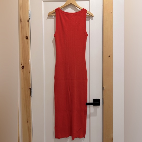 H&M Basics maxi dress, size M, orange/red - Picture 2 of 3